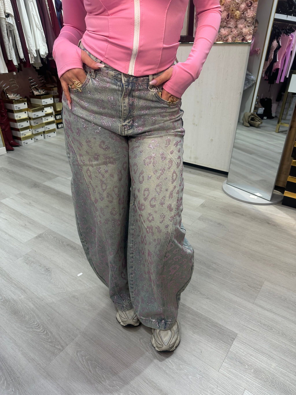 Jeans Leopard Pink