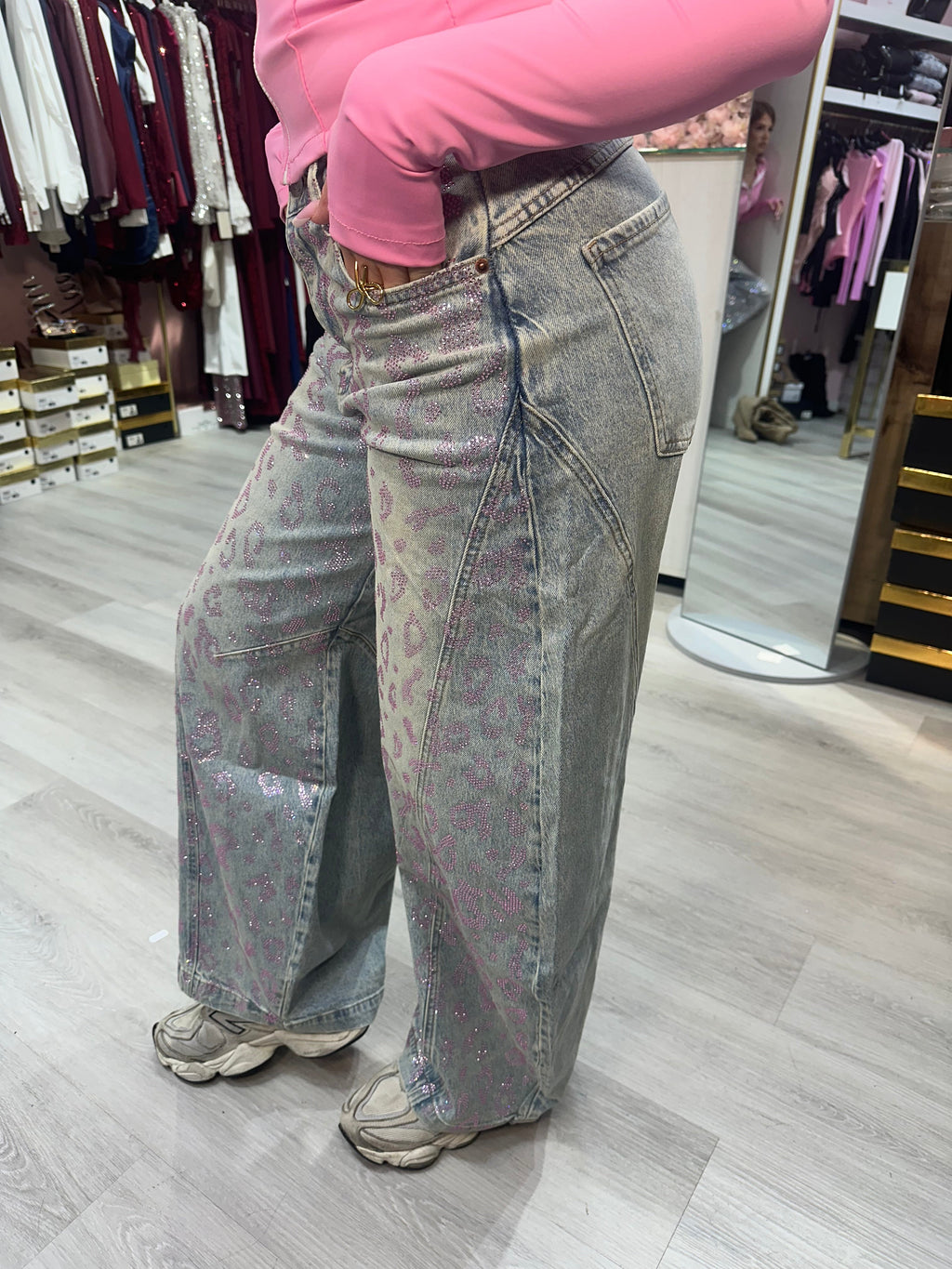 Jeans Leopard Pink