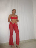 Costume con copricostume Vibes rosso