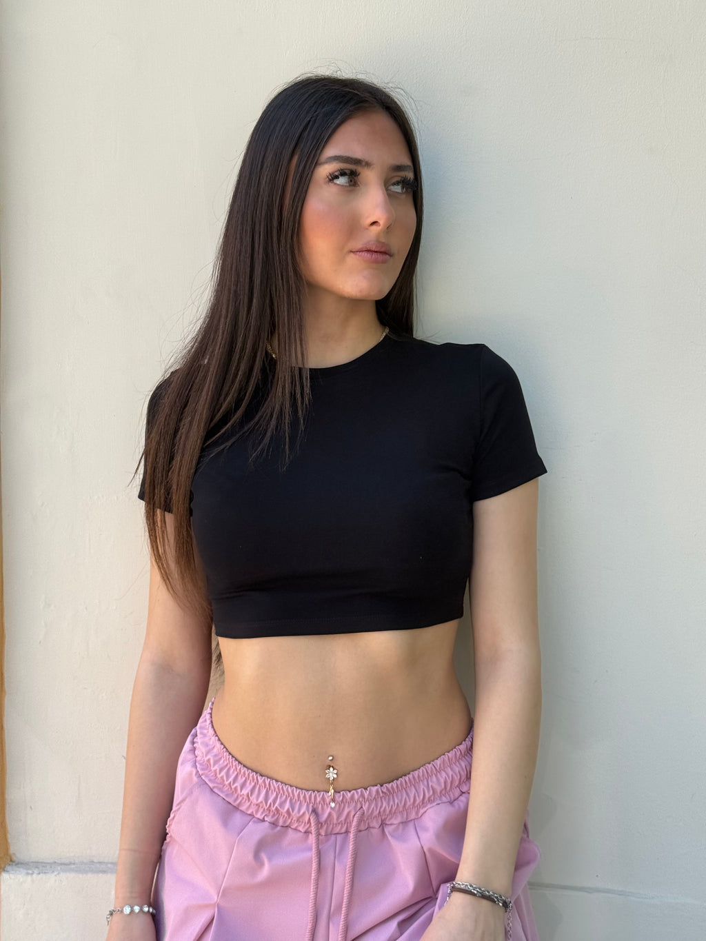 Maglia Manica Corta Crop Lumina