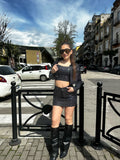 Top nero glitter